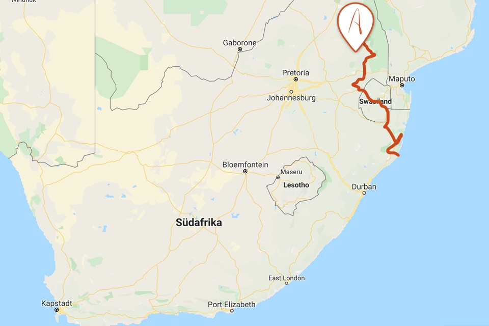 elela-africa-karte-kruger-swasiland-reiseidee elela-africa-karte-kruger-swasiland-reiseidee